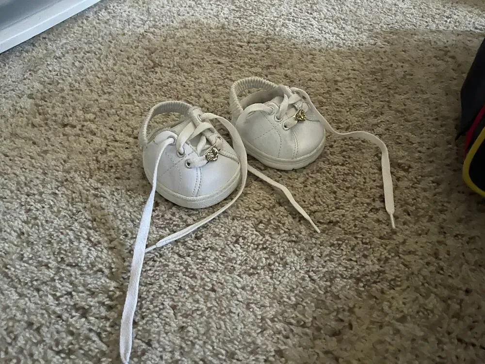 Build a Bear white tennis shoes